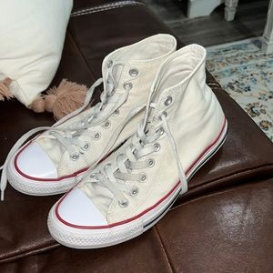 Converse white high tops